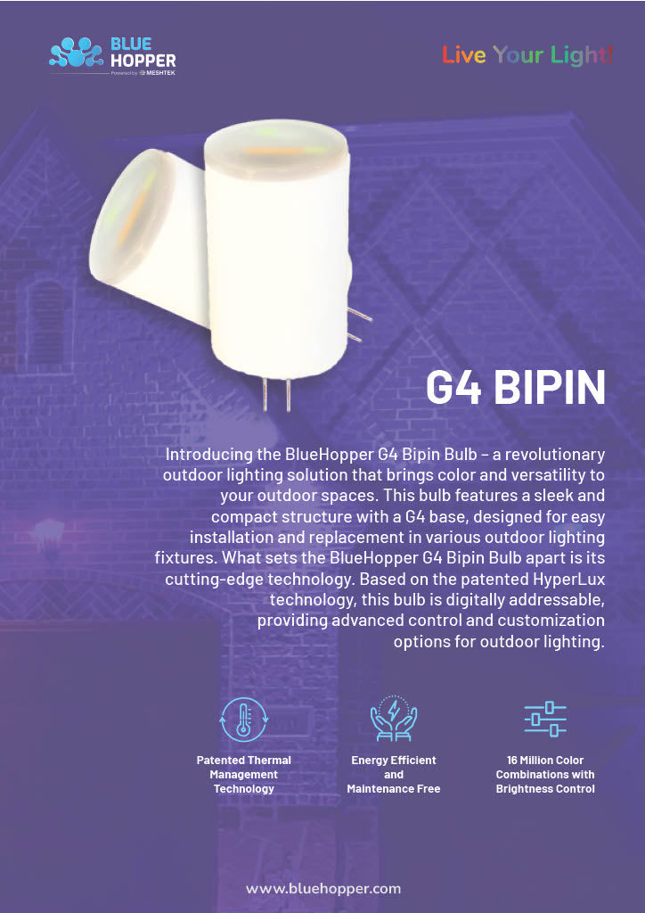 BlueHopper BiPin (G4) RGBW Lamp
