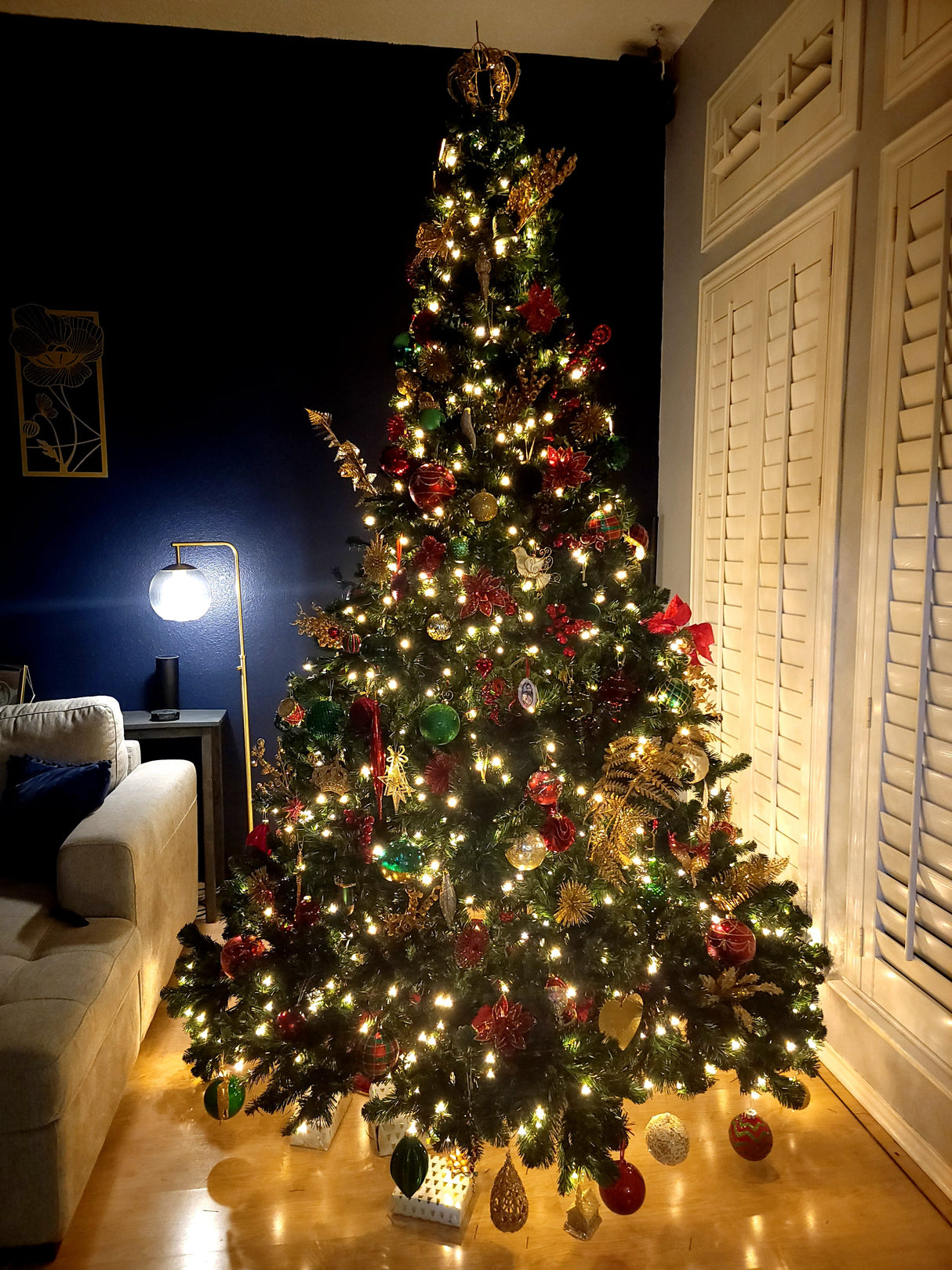 9' Artificial Christmas Tree - Warm White 5MM LED Lights