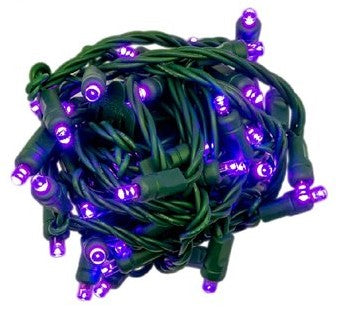 LED Mini Lights 4" Spacing PURPLE 70 Lights (CASE PACK: QTY 24)