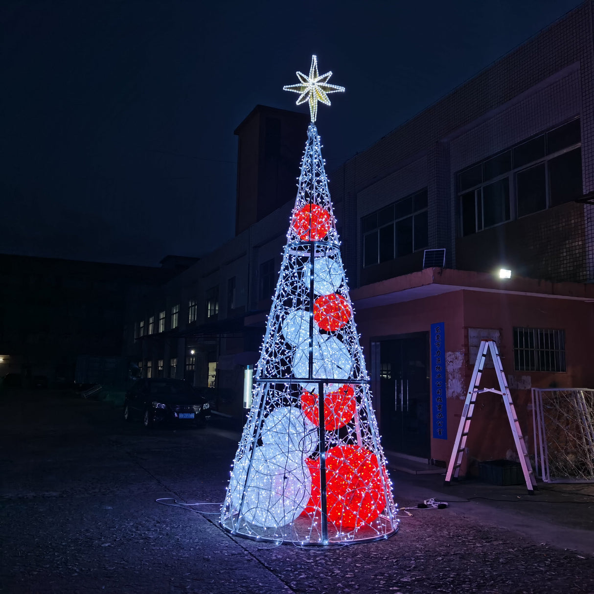 Giant Pre-Lit LED Orb Tree