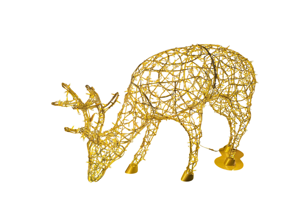 Giant Pre-Lit LED Foraging Reindeer