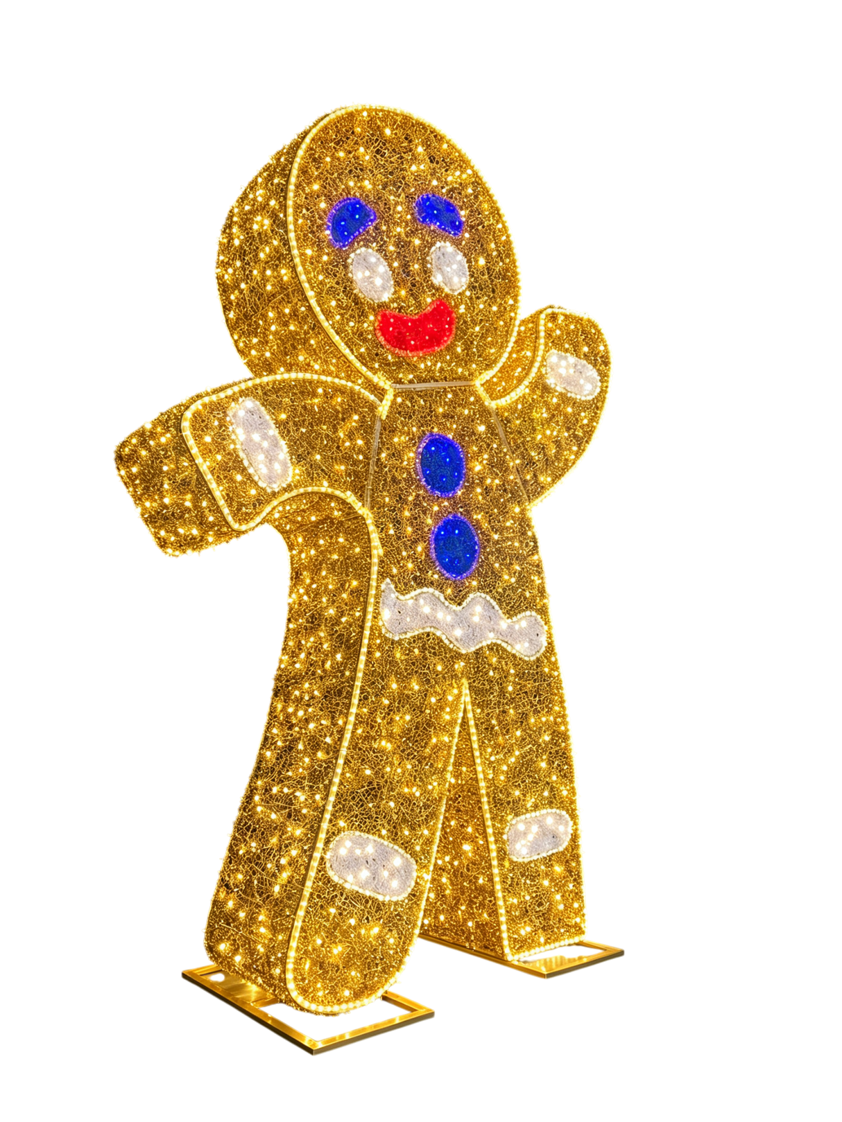 Giant Pre-Lit LED Posing Gingerbread Man