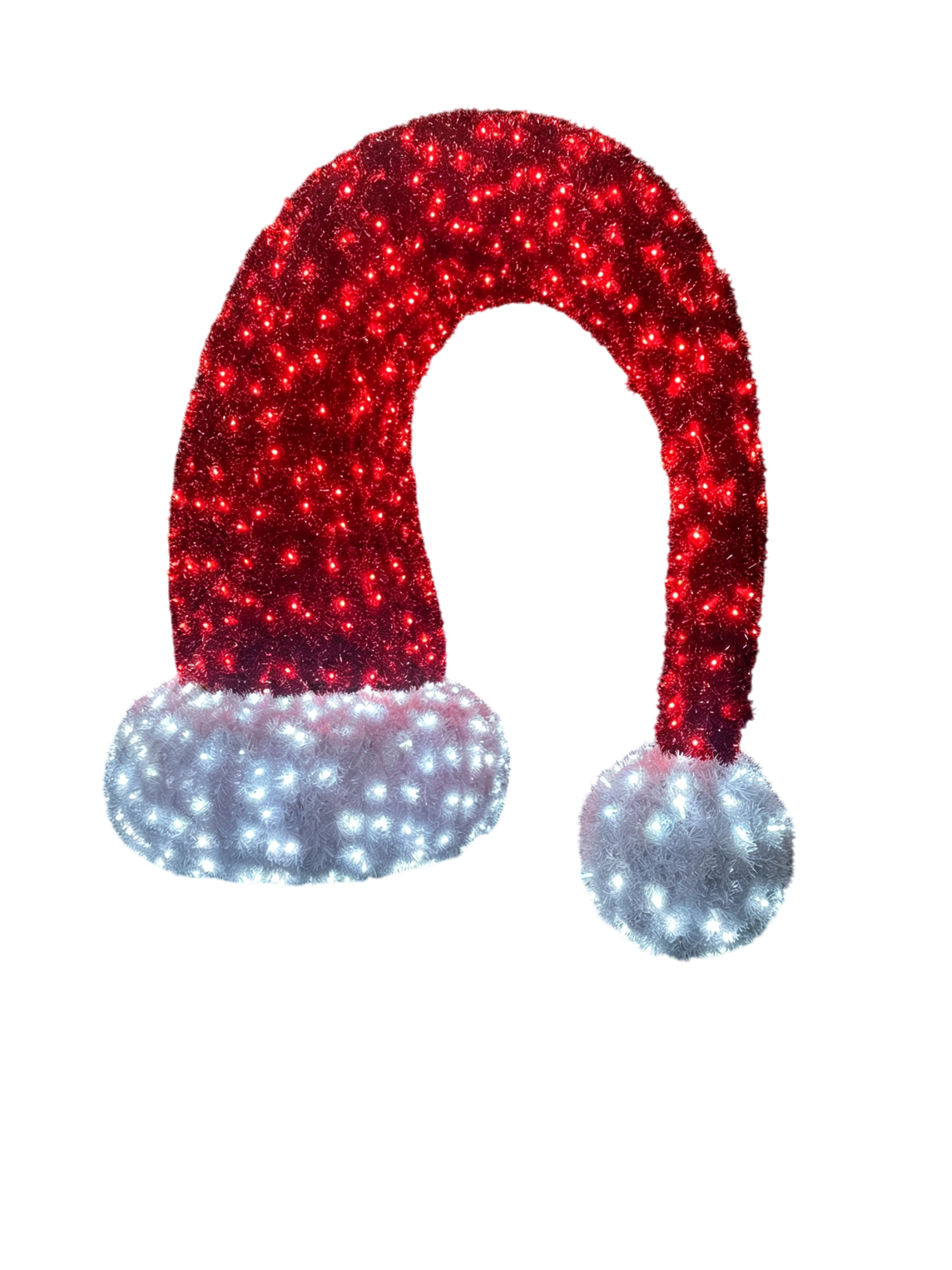 Giant Pre-Lit LED Santa Hat