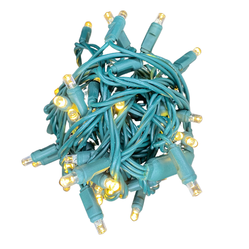 LED Mini Lights 6" Spacing WARM WHITE 50 Lights (CASE PACK: QTY 24)