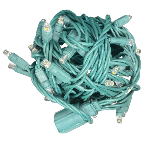 LED Mini Lights COAXIAL 4" Spacing SUN WARM WHITE 70 Lights (CASE PACK: QTY 24)