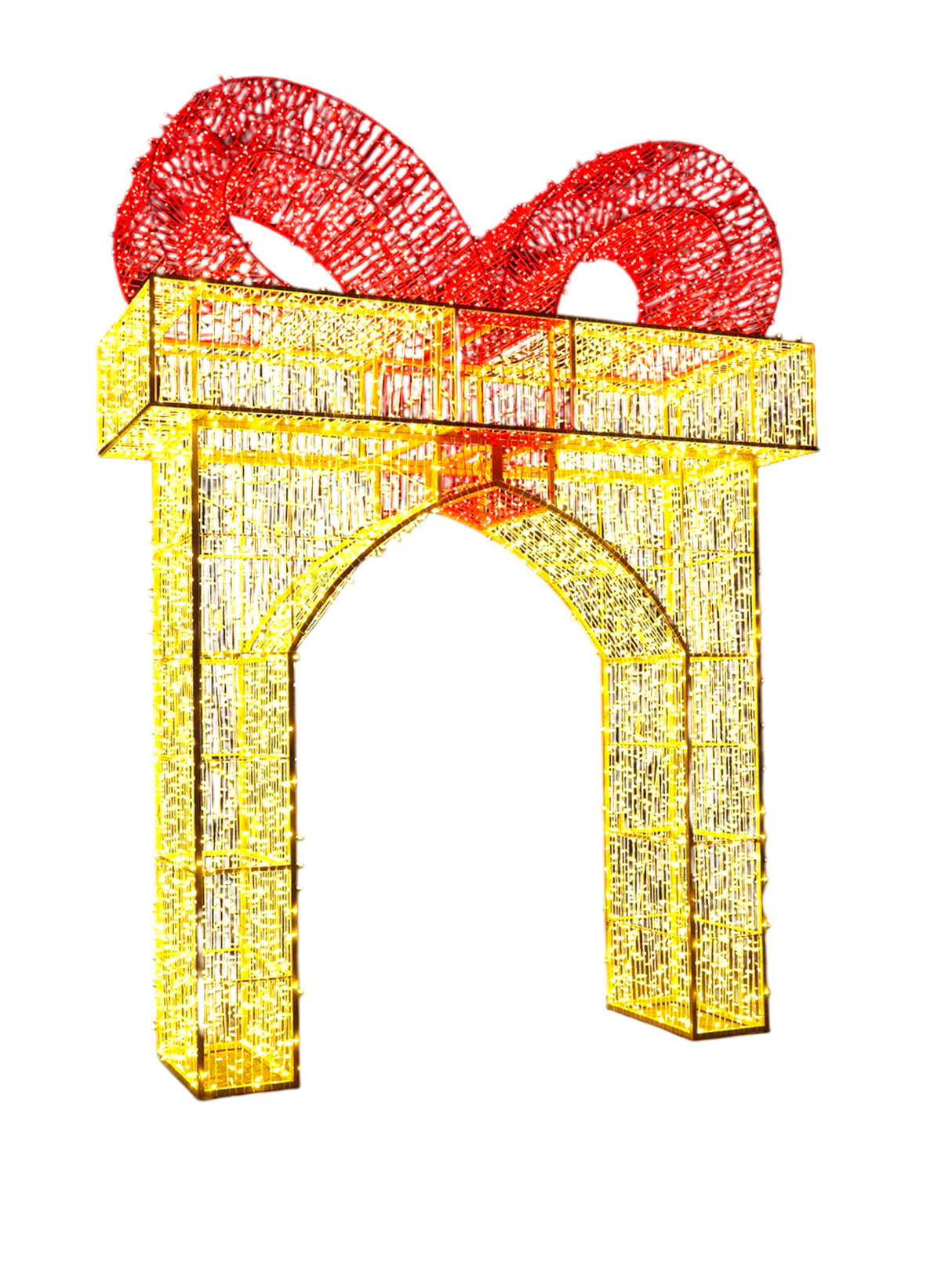 Giant Pre-Lit LED Walk-Through Gift Box Arch