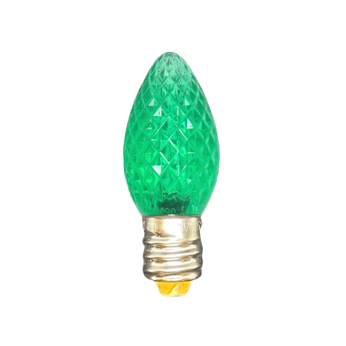 C7 Bulb Minleon V2 Faceted SMD GREEN (CASE PACK: QTY 1000)