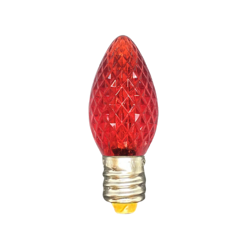 C7 Bulb Minleon V2 Faceted SMD RED (CASE PACK: QTY 1000)