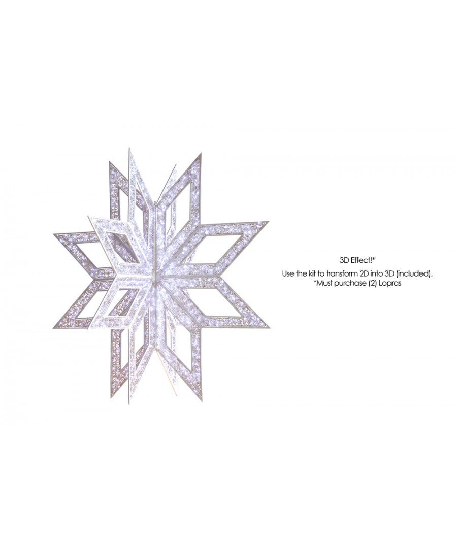 Giant Pre-Lit LED Multi Dimensional Snowflake