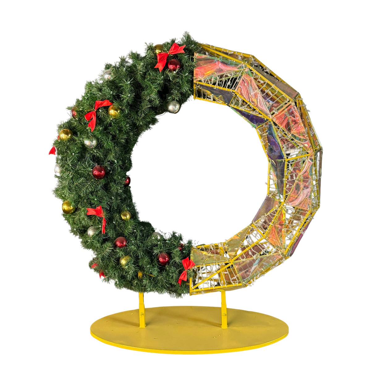 Giant Prismatic Iridescent Wreath