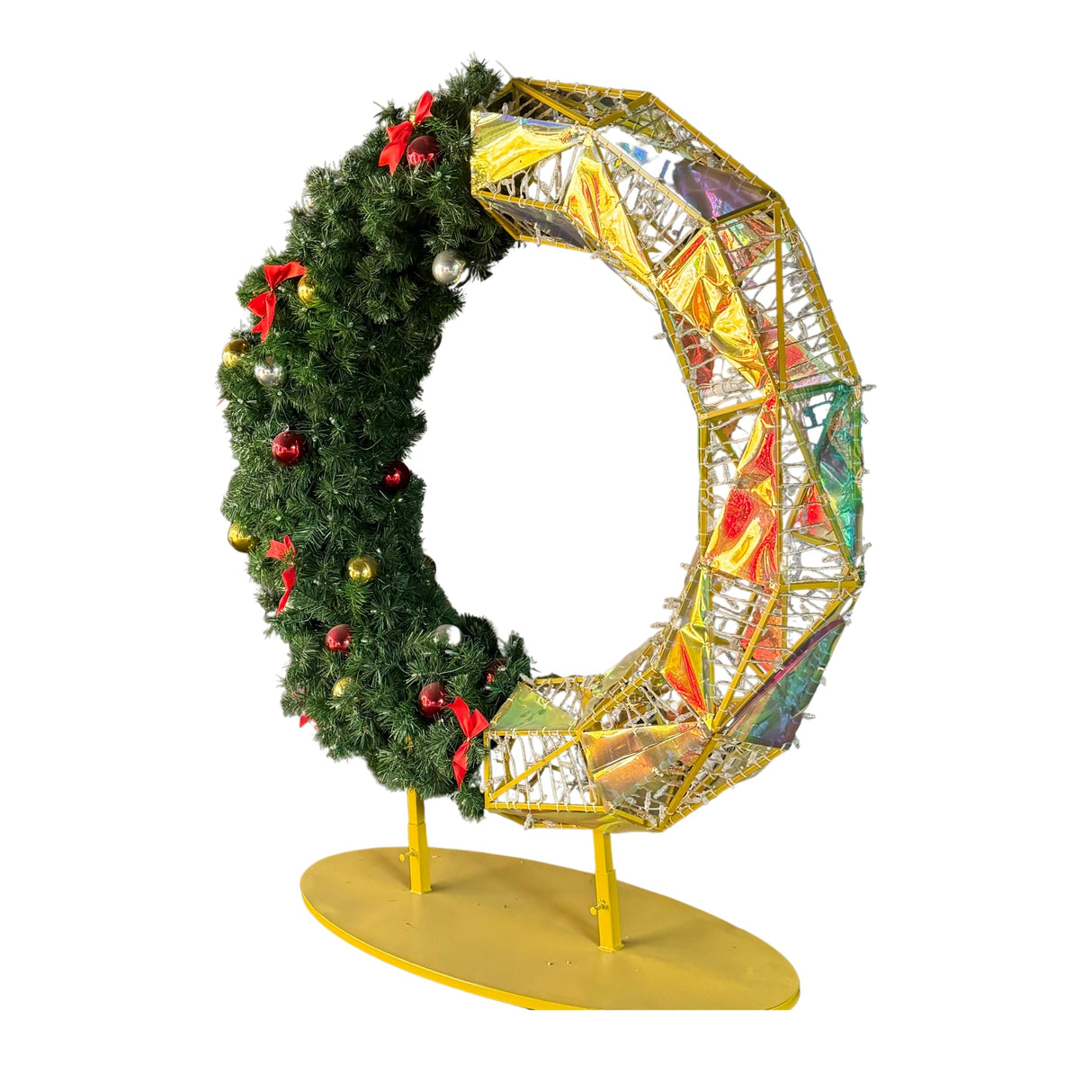 Giant Prismatic Iridescent Wreath