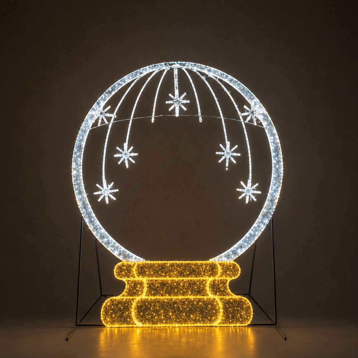 Giant Pre-Lit LED Snow Globe Photo Op