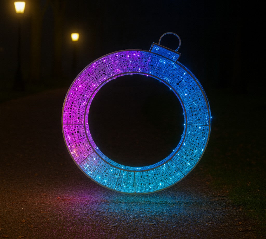 4ft Giant Pre-Lit LED Ornament - RGB
