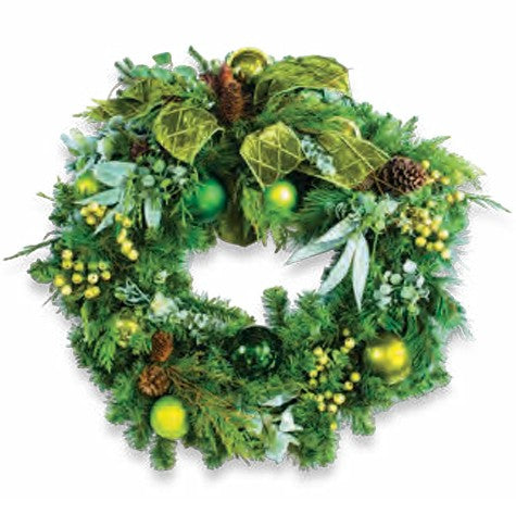 Pre-Decorated Christmas Wreath - Fully Decorated