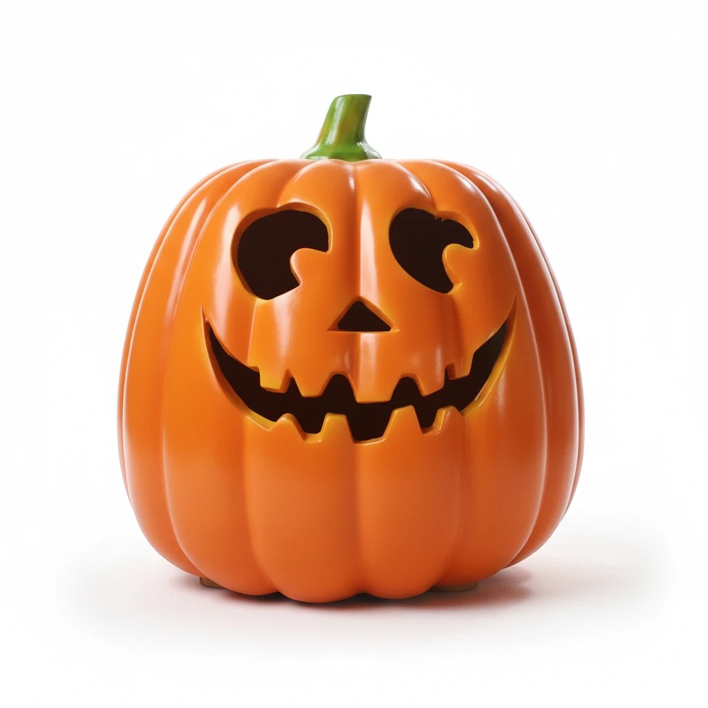 Giant Fiberglass Smiling Pumpkin