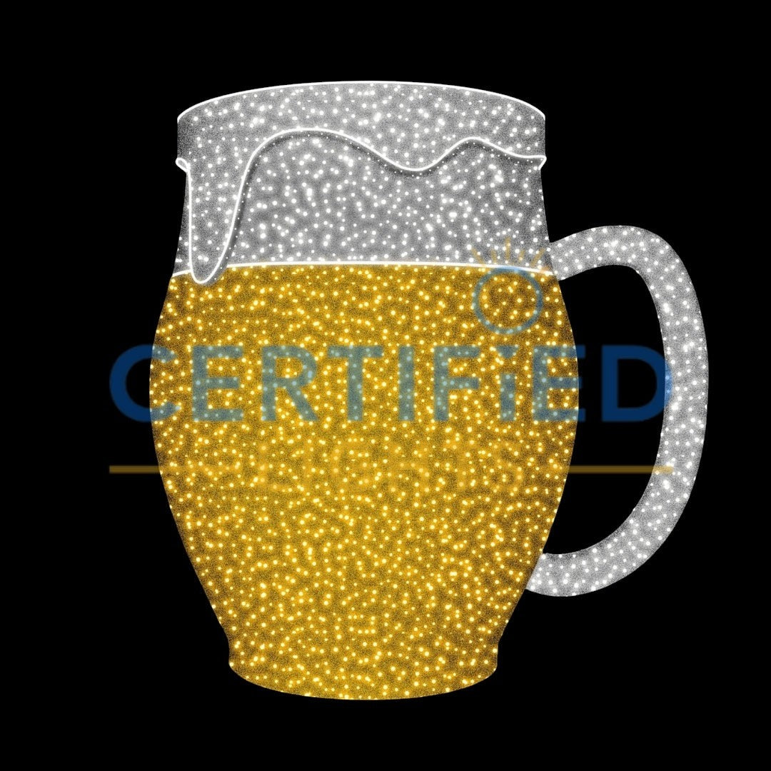Giant Pre-Lit LED Walk-Through Beer Glass