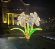 Giant Pre-Lit LED Whimsical Flowers