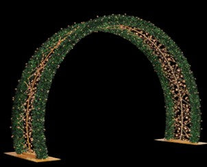 Giant Pre-Lit LED Double Garland Arch