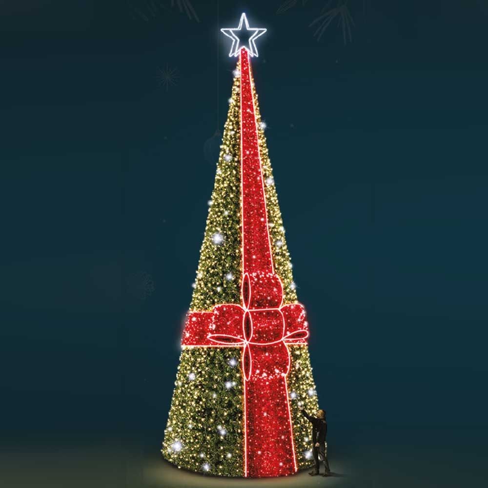 Giant Pre-Lit LED Gift Wrap Tree