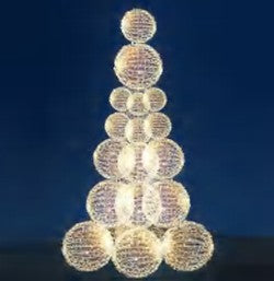 Giant Pre-Lit LED Orb Stacked Tree