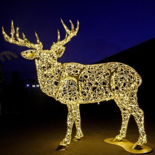 Giant Pre-Lit LED Natural Posing Reindeer