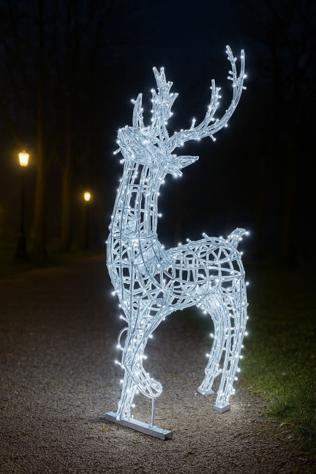 Giant Pre-Lit LED Reindeer
