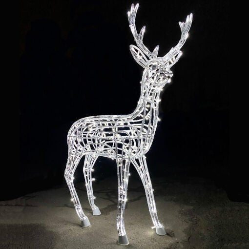 Giant Pre-Lit LED Standing Reindeer