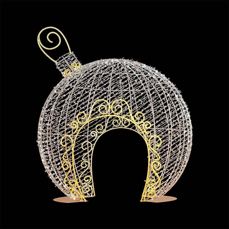 Giant Pre-Lit LED Walk-Through Elegant Ornament
