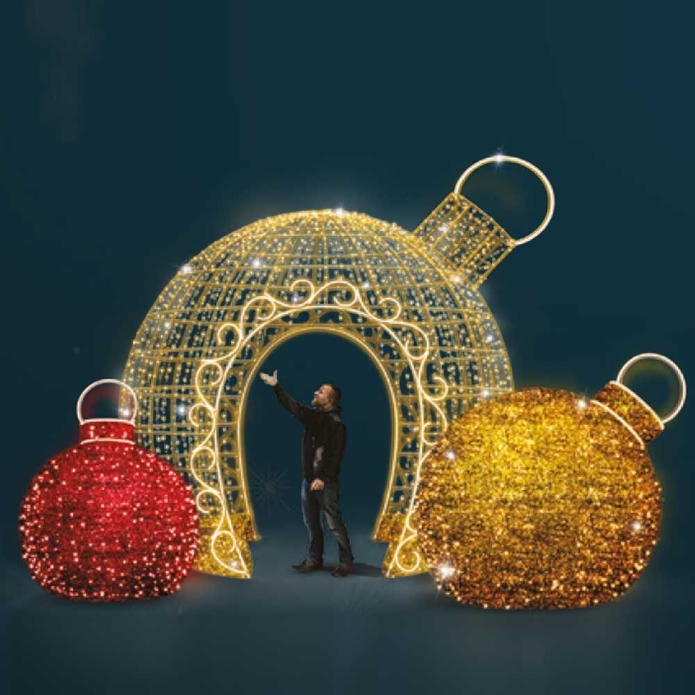 Giant Pre-Lit LED Walk-Through Multi Ornament