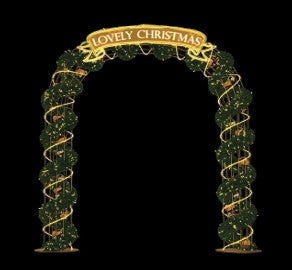 Giant Pre-Lit LED Garland Arch
