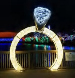 Giant Pre-Lit LED Diamond Ring Archway