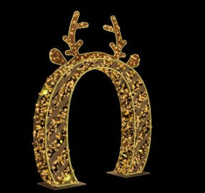 Giant Pre-Lit LED Reindeer Antler Arch