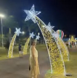 Pre-Lit LED Shooting Star 2D Wire Frame Decor