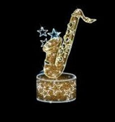 Giant Pre-Lit LED Starry Saxophone