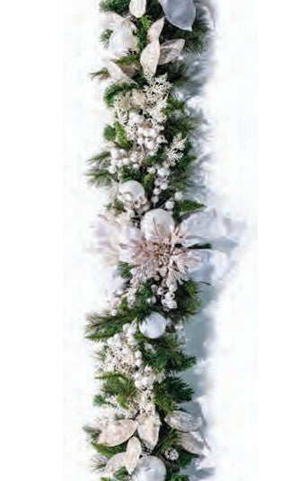 Pre-Decorated Christmas Garland - Fully Decorated