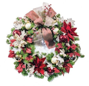 Pre-Decorated Christmas Wreath - Fully Decorated