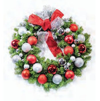 Pre-Decorated Christmas Wreath - Fully Decorated