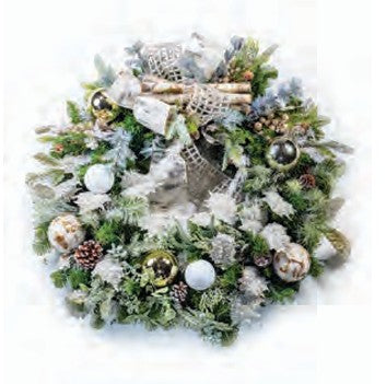 Pre-Decorated Christmas Wreath - Fully Decorated
