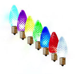 C9 LED Bulb - Transparent - Faceted