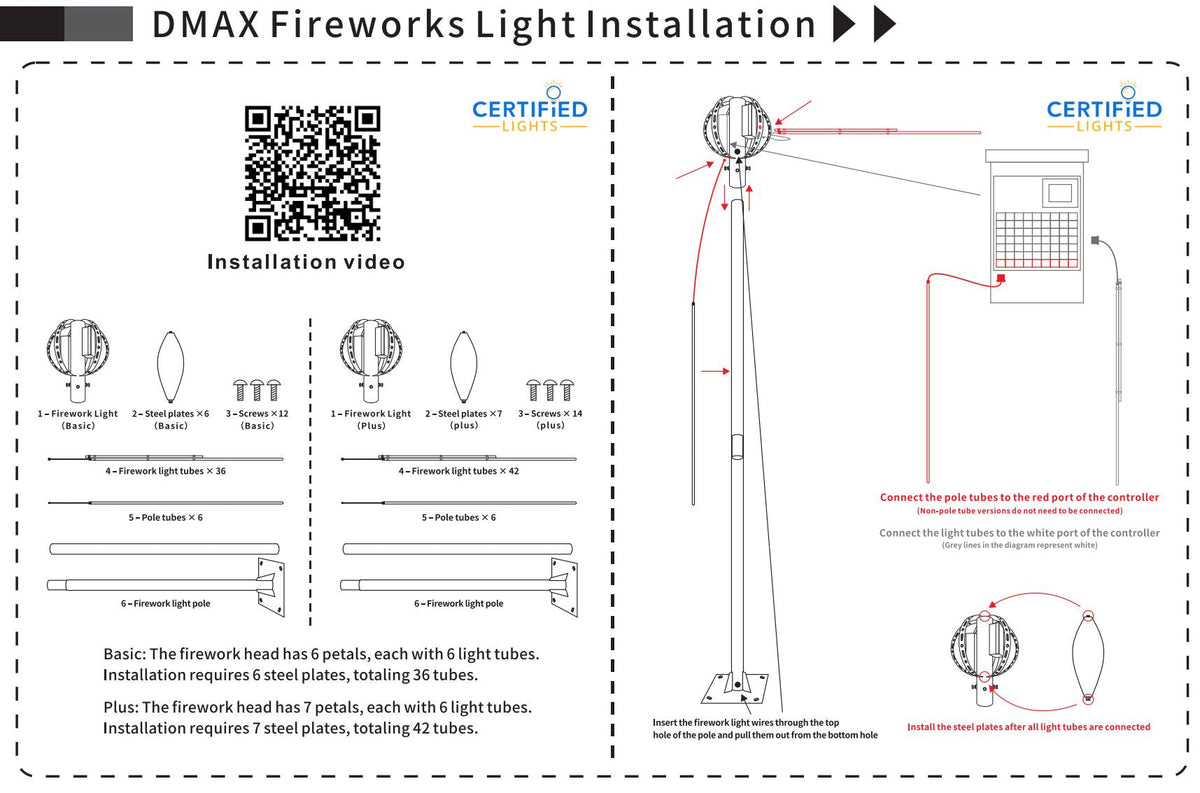 Giant Pre-Lit LED Fireworks RGB