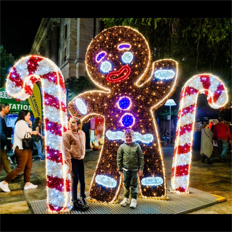 Giant Pre-Lit LED Gingerbread Man