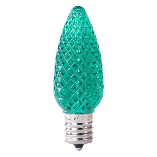 C9 LED Bulb - Transparent - Faceted