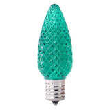 C9 LED Bulb - Transparent - Faceted