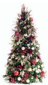 Pre-Decorated Christmas Tree - Full/Standard Fully Decorated