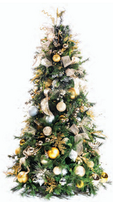 Pre-Decorated Christmas Tree - Full/Standard Fully Decorated