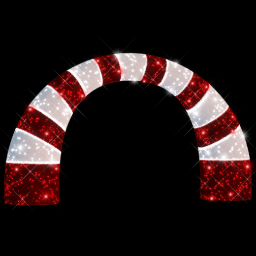 Giant Pre-Lit LED Walk-Through Candy Stripe Archway