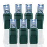 50L 5MM LED Twinkle Mini Lights 4" Spacing - Male & Female Adapter