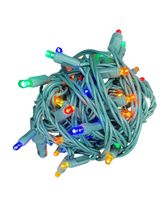 LED Mini Lights COAXIAL 4" Spacing MULTI COLOR 70 Lights (CASE PACK:  QTY 24)