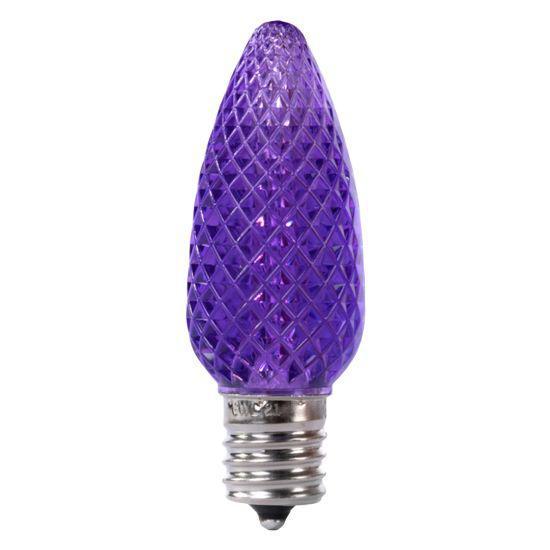 C9 LED Bulb - Transparent - Faceted