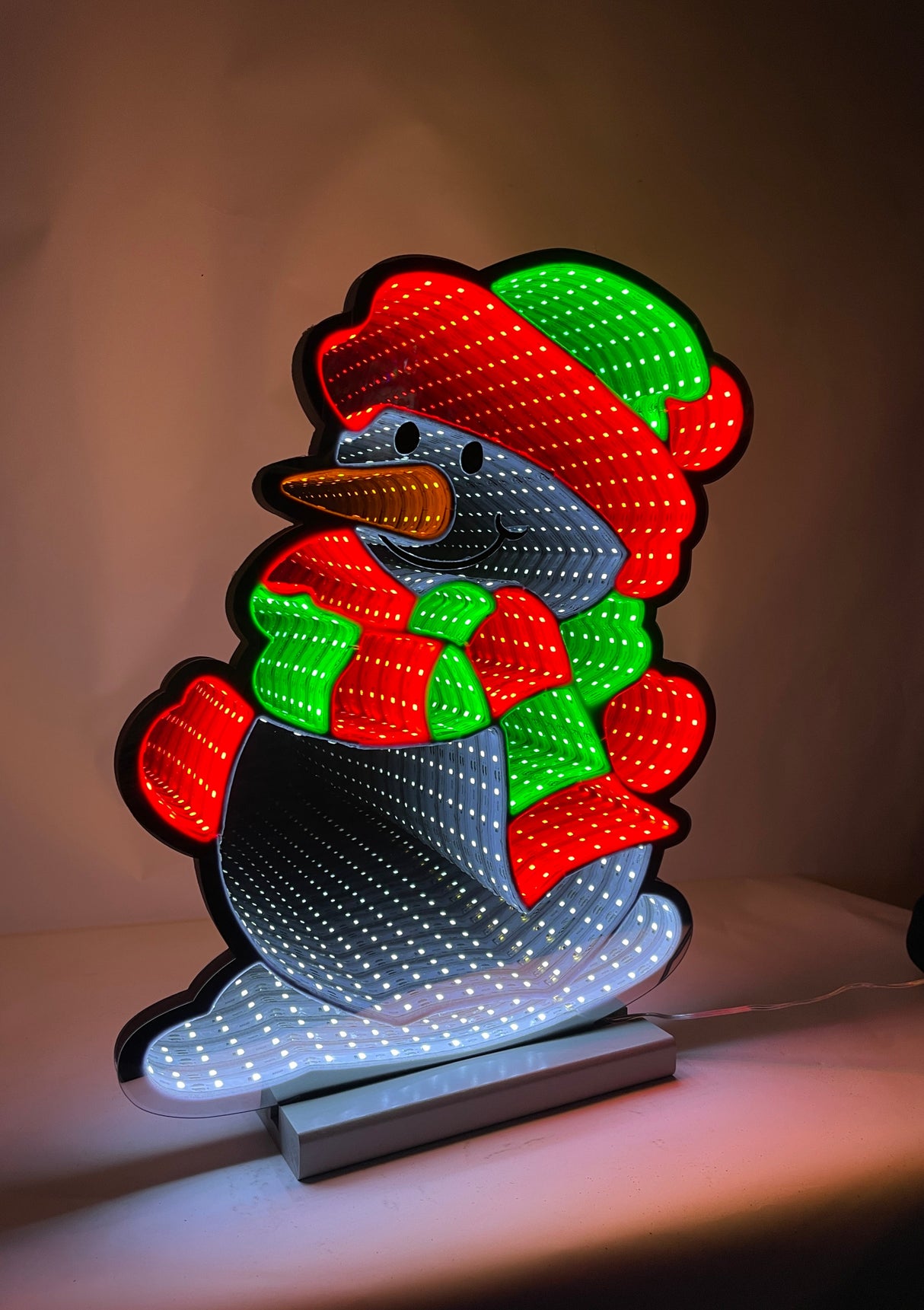Large Infinity Snowman Display 2D Frame Decor